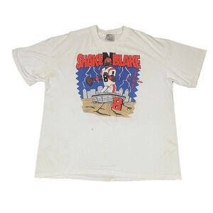 VTG Jeff Blake Cincinnati Bengals "Shake N Blake" NFL T-Shirt White Adult 2XL